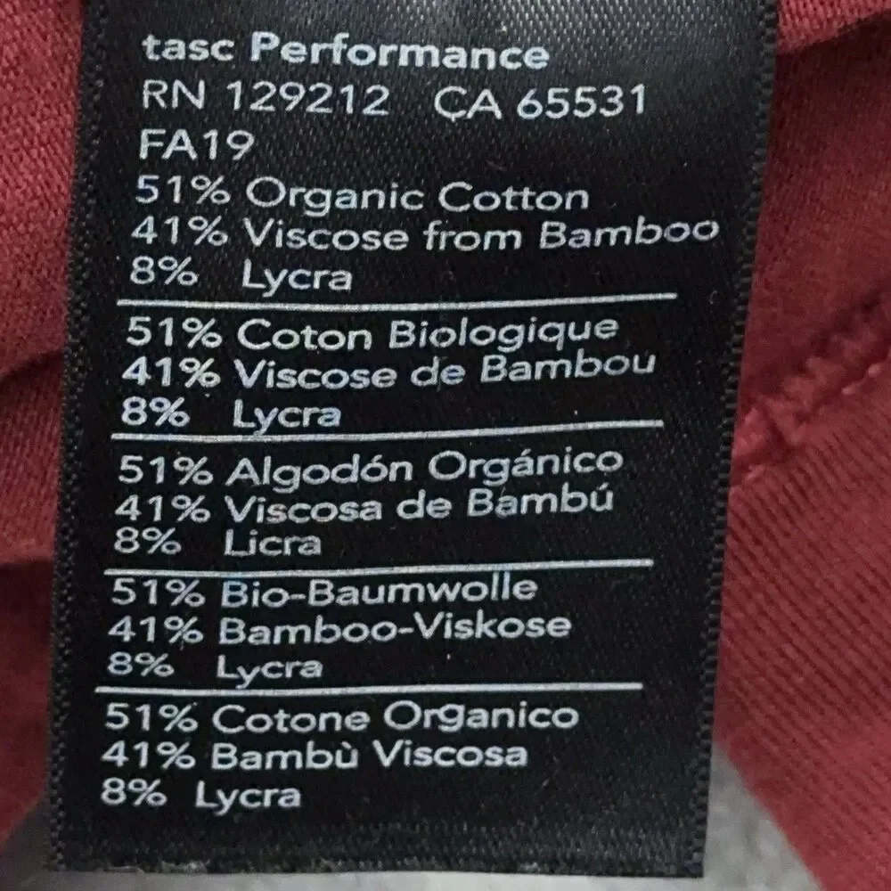 Tasc Pullover Shirt Mens Sz M Red Carrollton 1/4 Zip Bamboo Performance Athletic